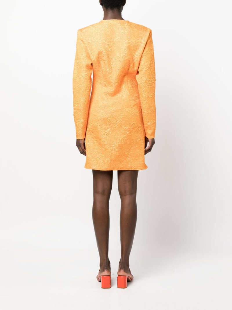 jacquard V-neck dress 4