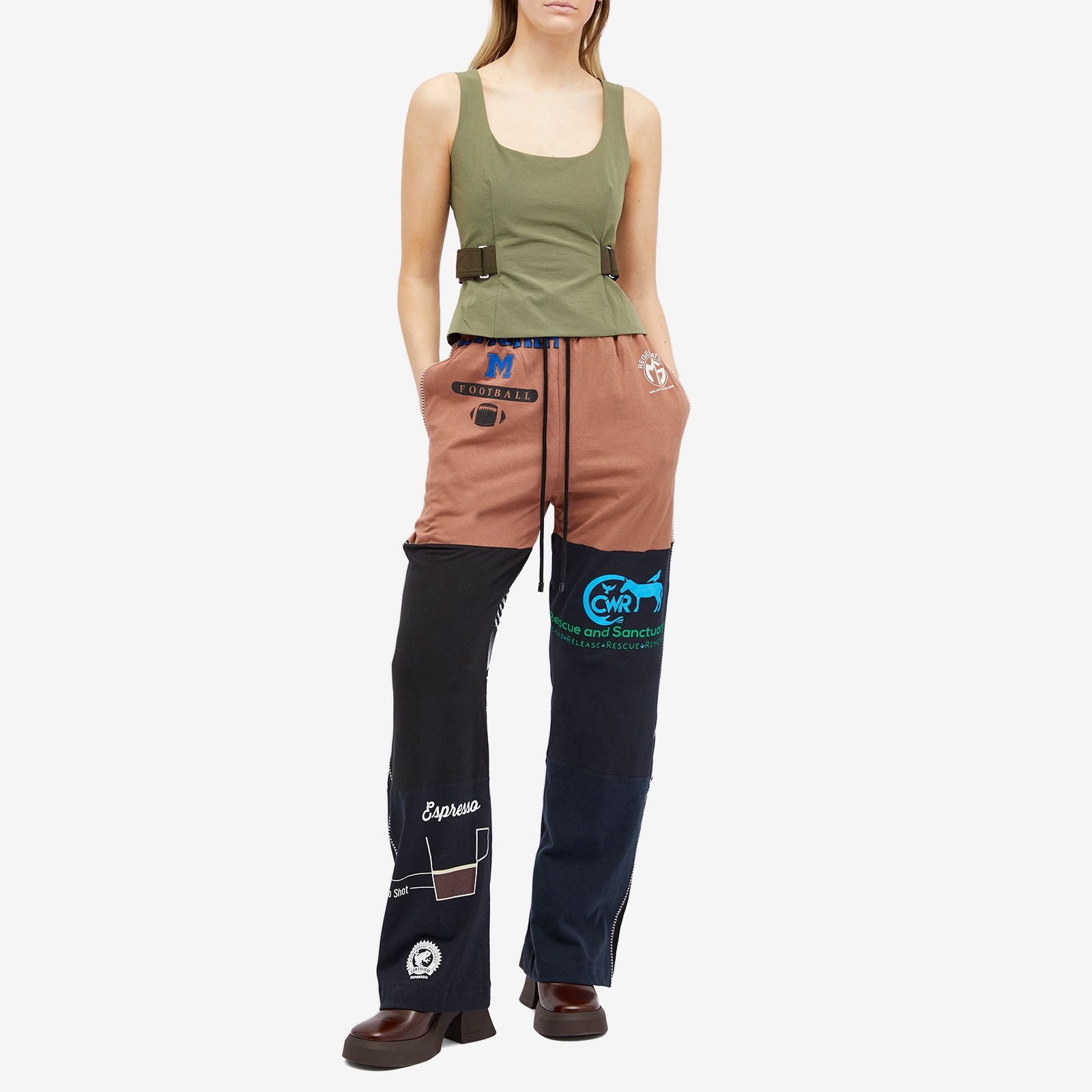 Marine Serre Regenerated Graphic Patchwork Pants T-Shirt - 4