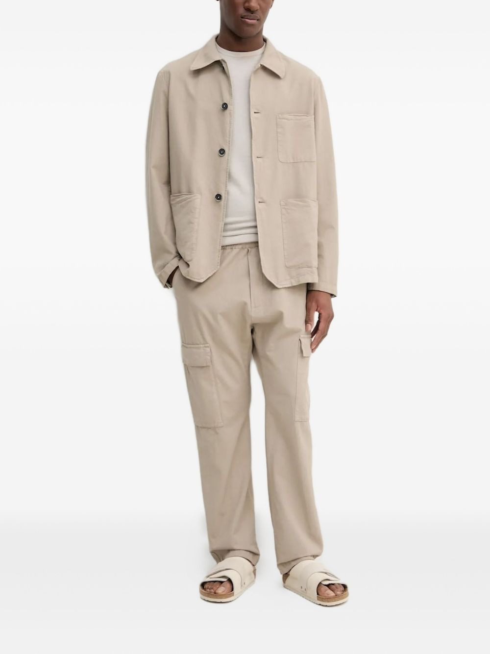 elastic-waist cargo trousers - 2