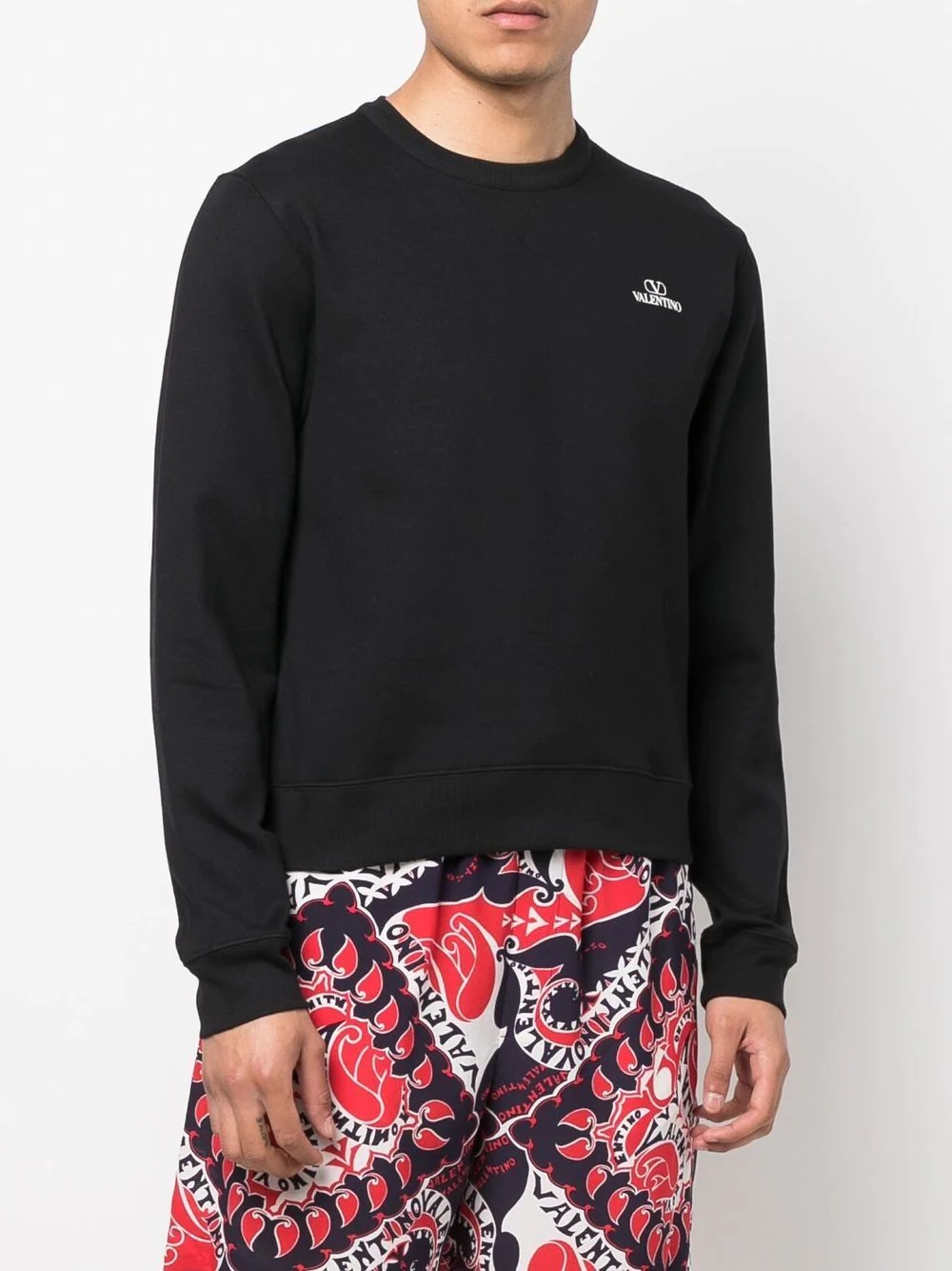 logo-print cotton sweatshirt - 3