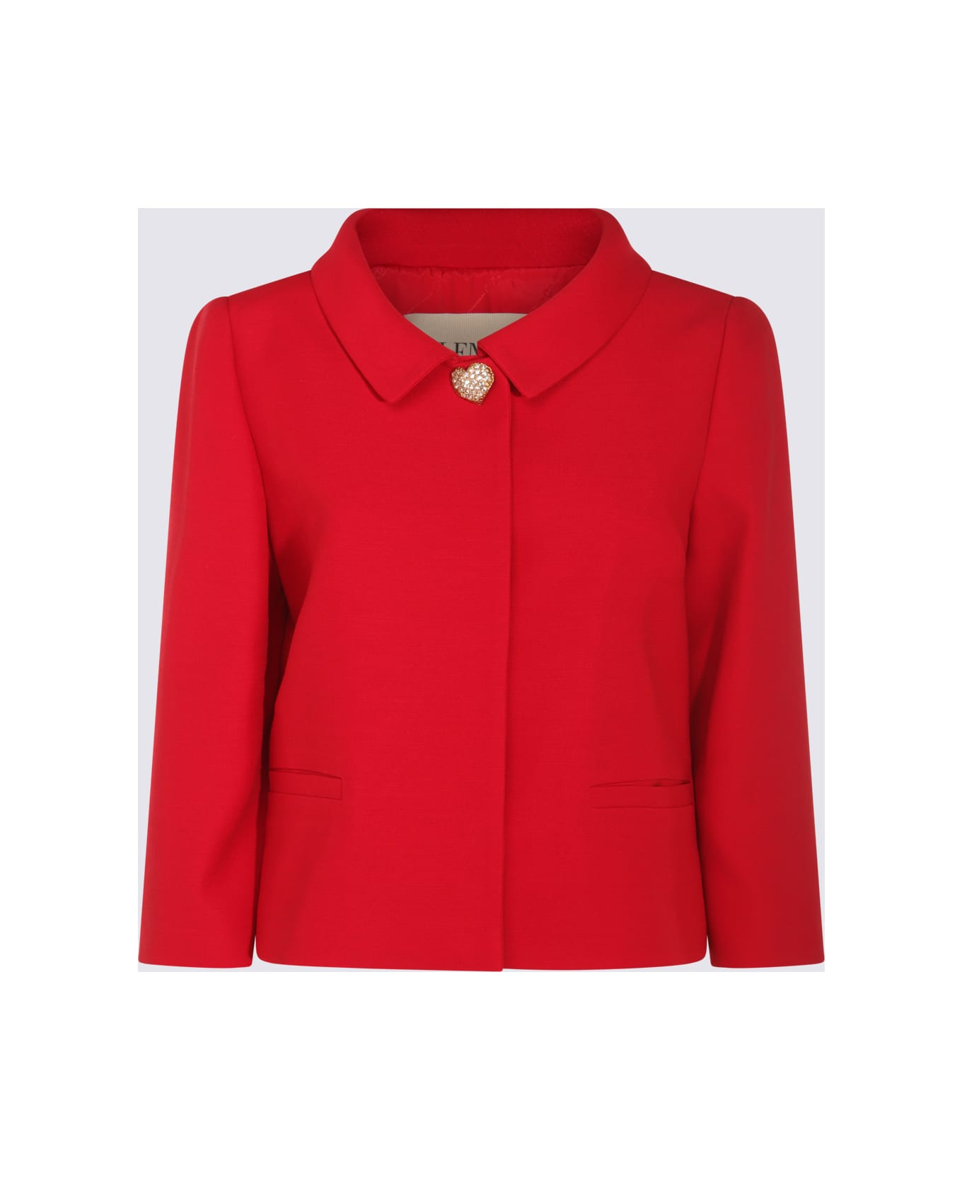 Red Wool Casual Jacket - 2