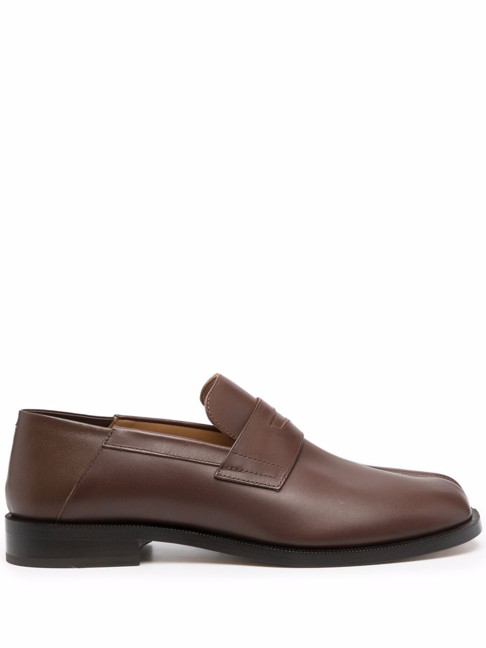 Tabi-toe polished-finish loafers - 1