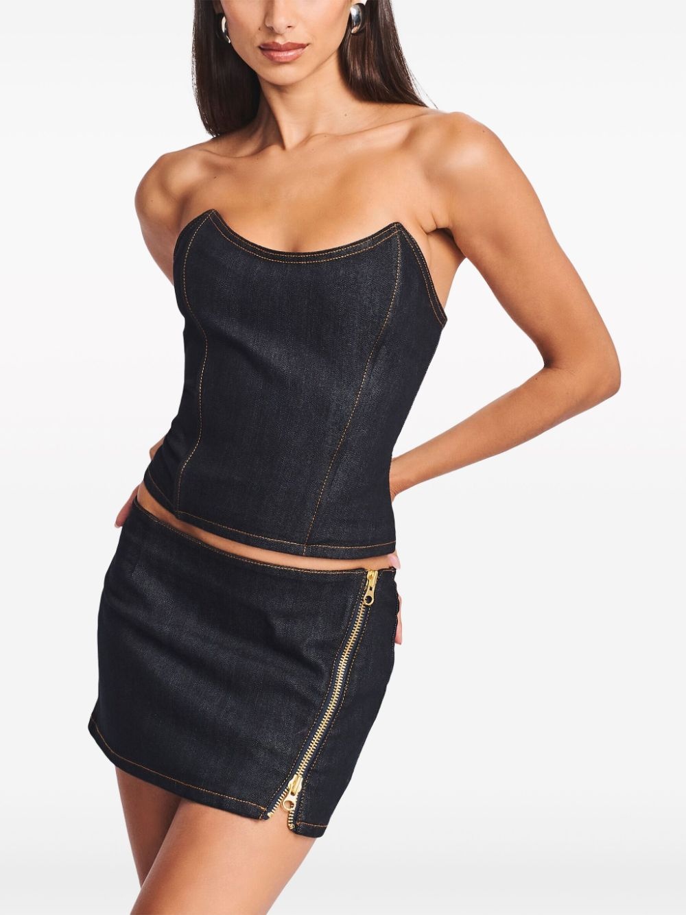 Allie strapless denim top - 5