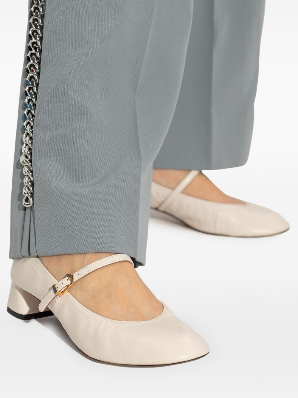 40mm leather pumps - 5
