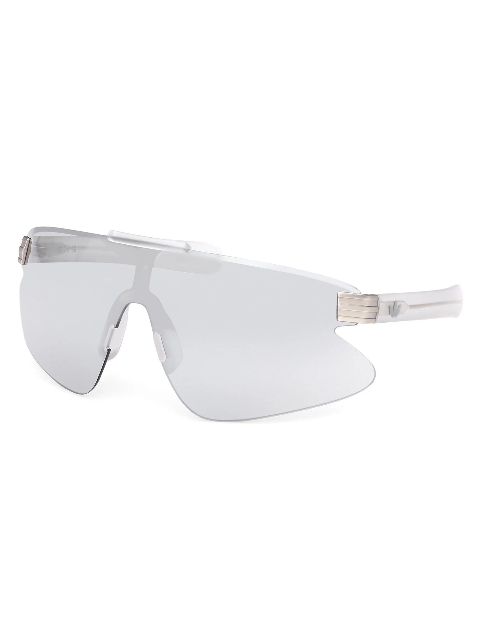 Men's Mirrored Shield Sunglasses - Silver Transparent - 1