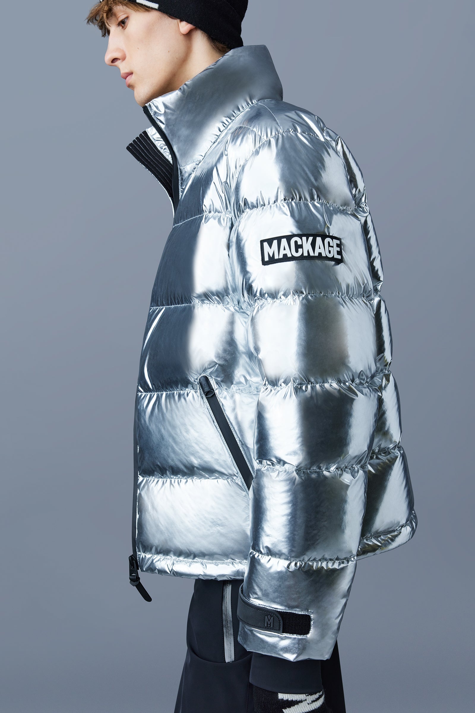 SAMUEL down metallic ski jacket with removable hood - 5