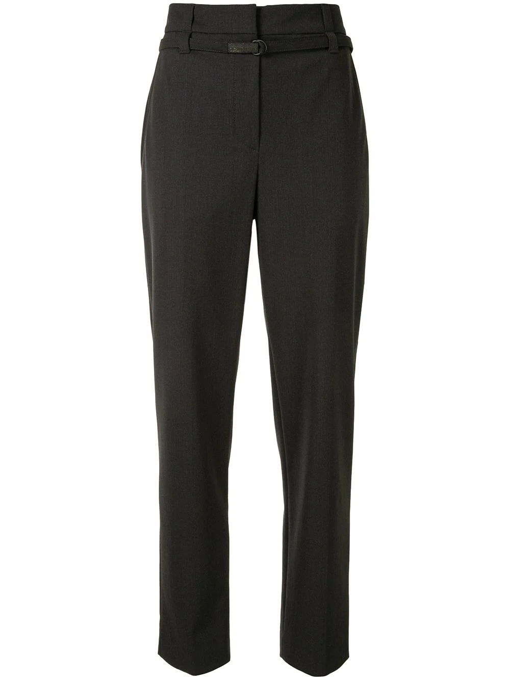 belted waist trousers - 1