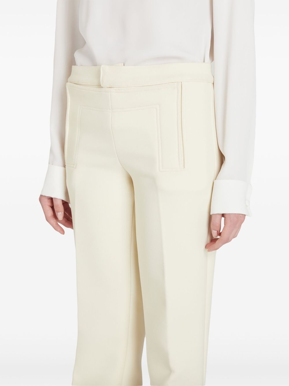gabardine flared trousers - 7