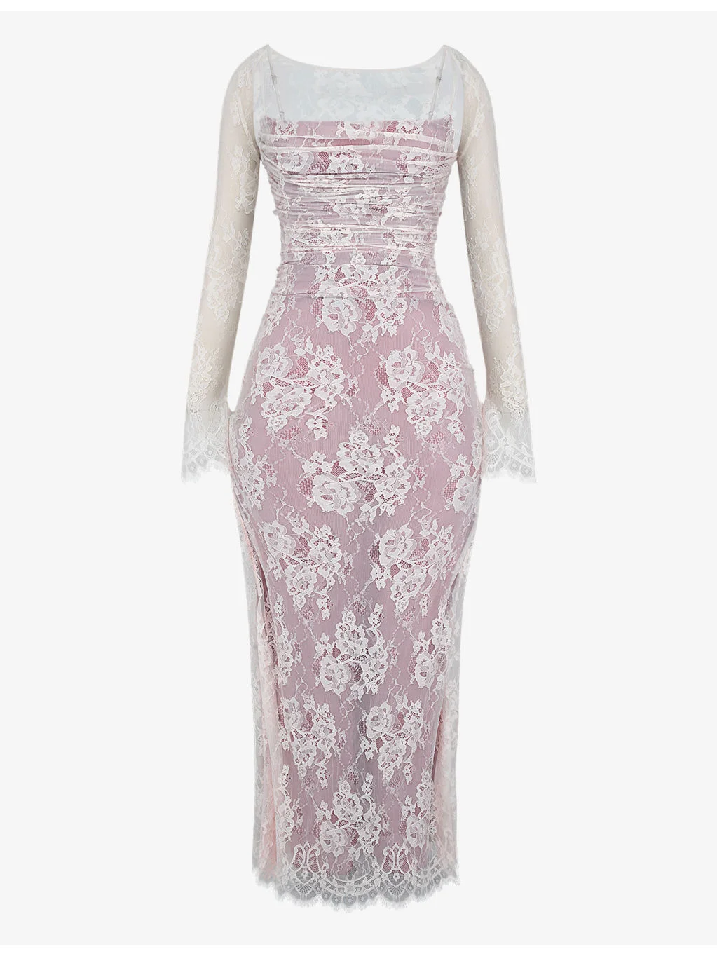 Artemis corseted lace maxi dress - 1