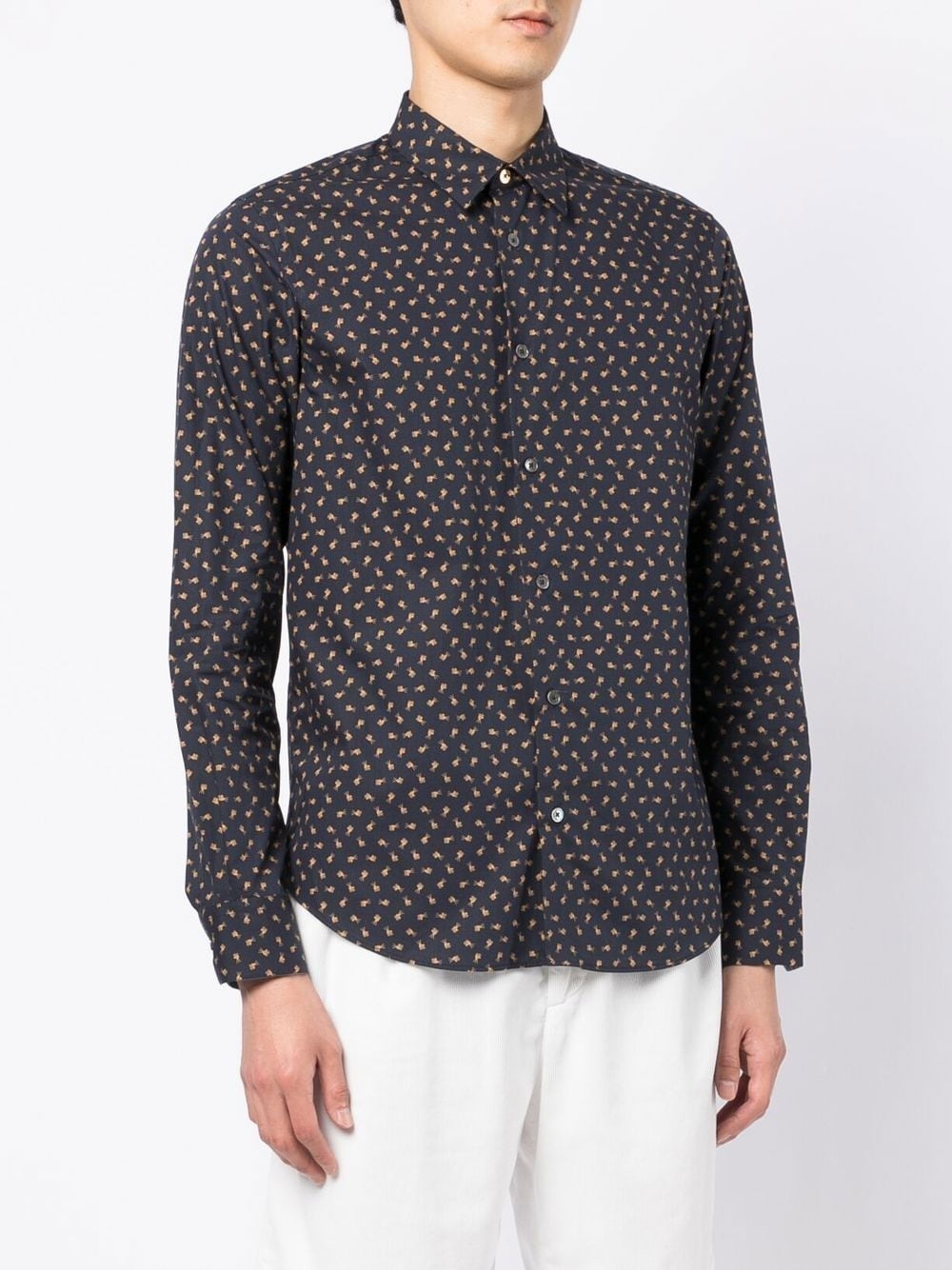 camera-print long-sleeve shirt - 3