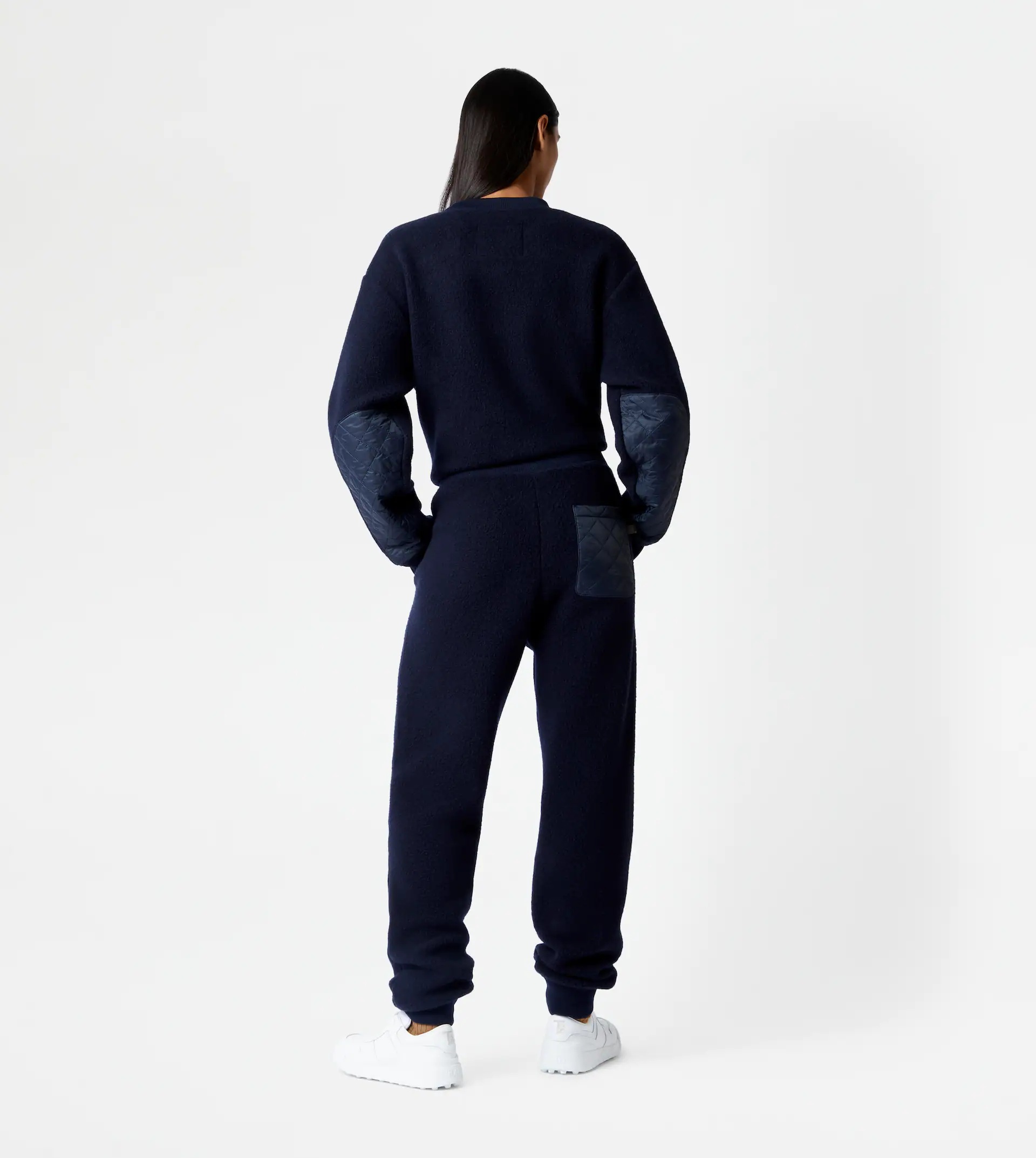 CASHMERE BLEND TROUSERS - BLUE - 10