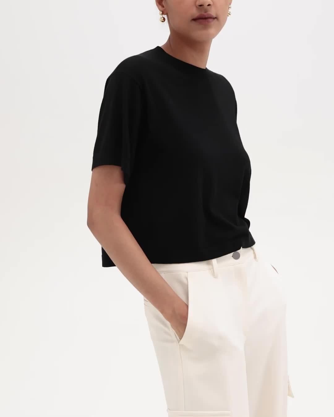 Boxy Tee in Regal Wool - 7