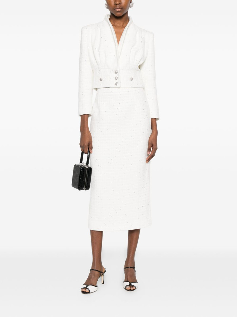 Alessandra Rich embellished-button cropped jacket outlook