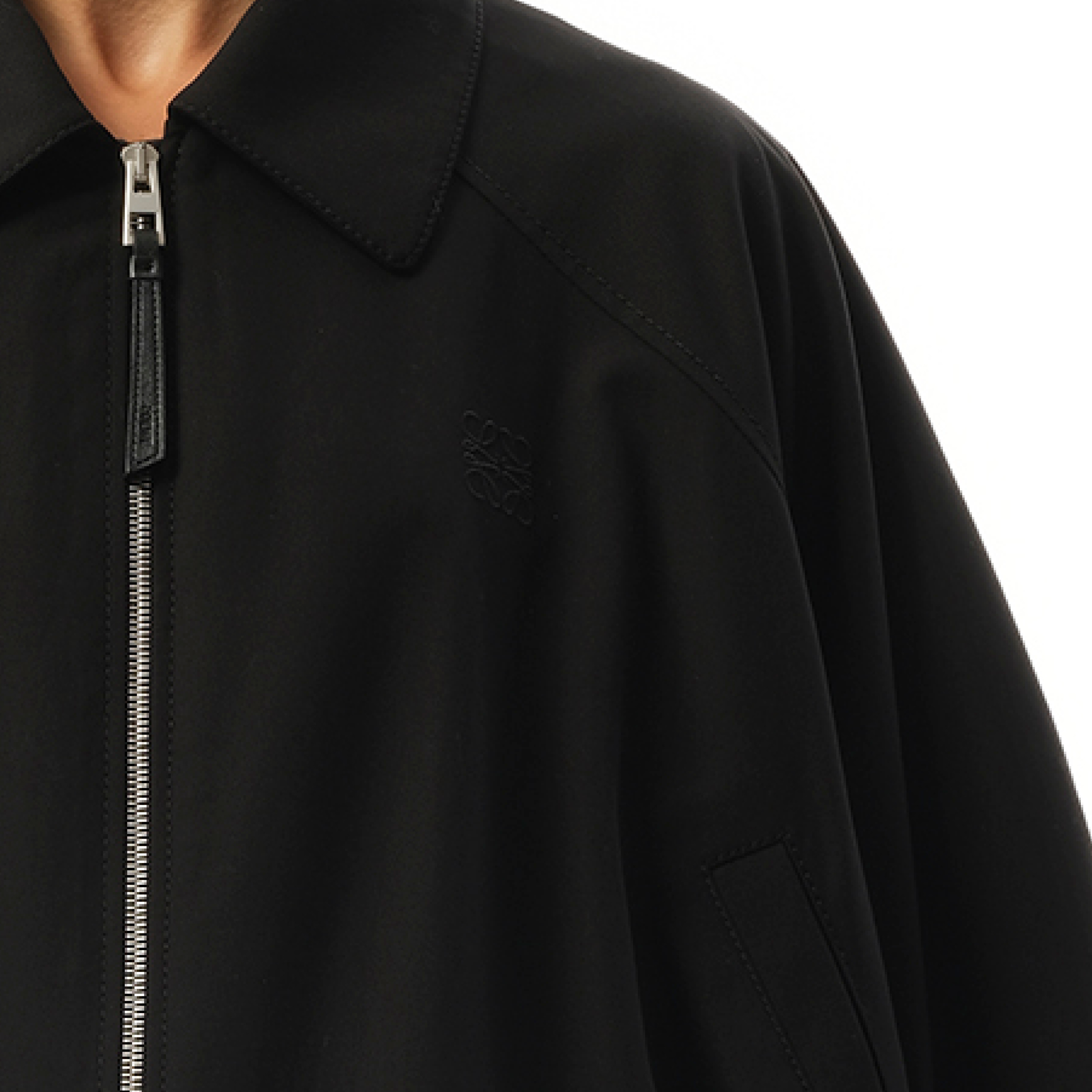 Relaxed Fit Balloon Jacket in Black - 3