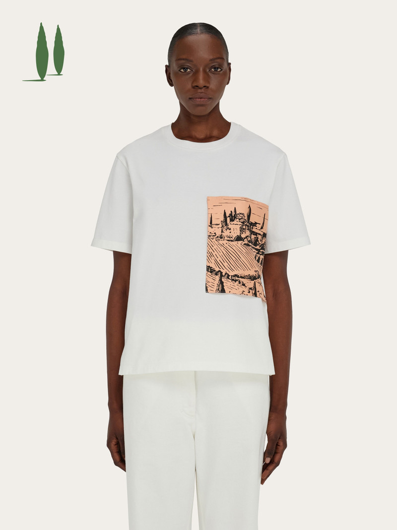 FERRAGAMO Back to Earth - T-shirt with pocket detail outlook