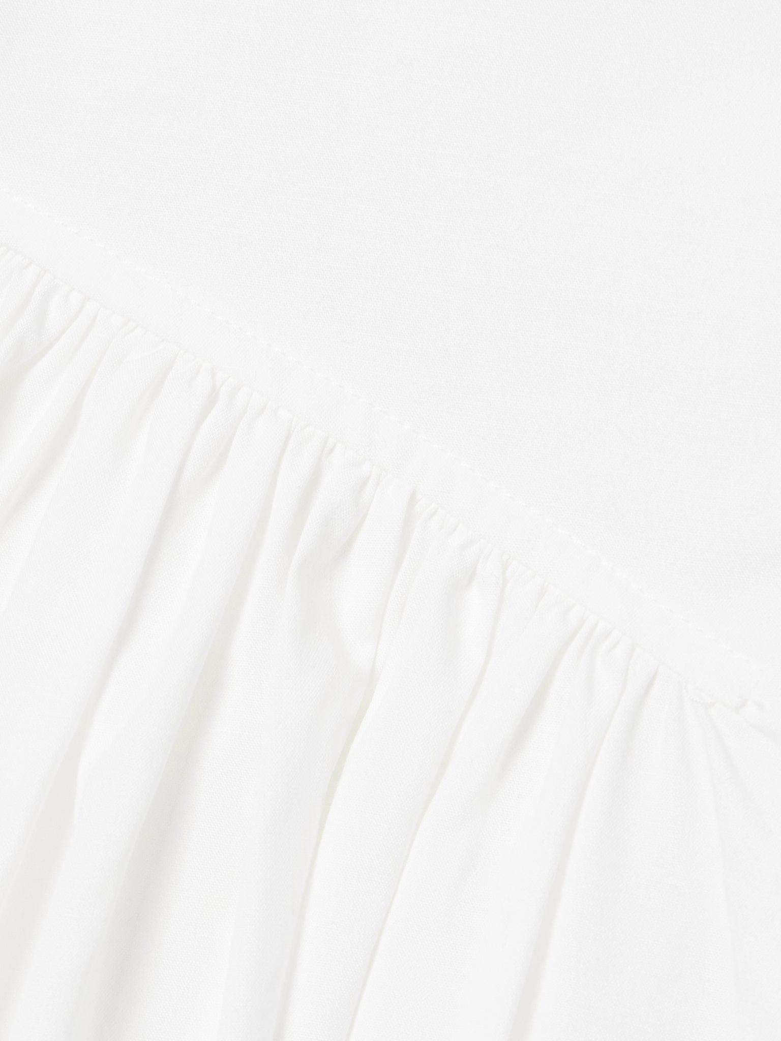 Bader gathered stretch-cotton poplin peplum top White - 4