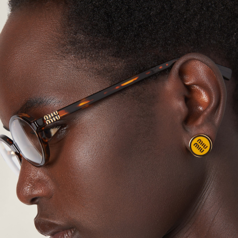 Miu Miu Enameled metal earrings outlook