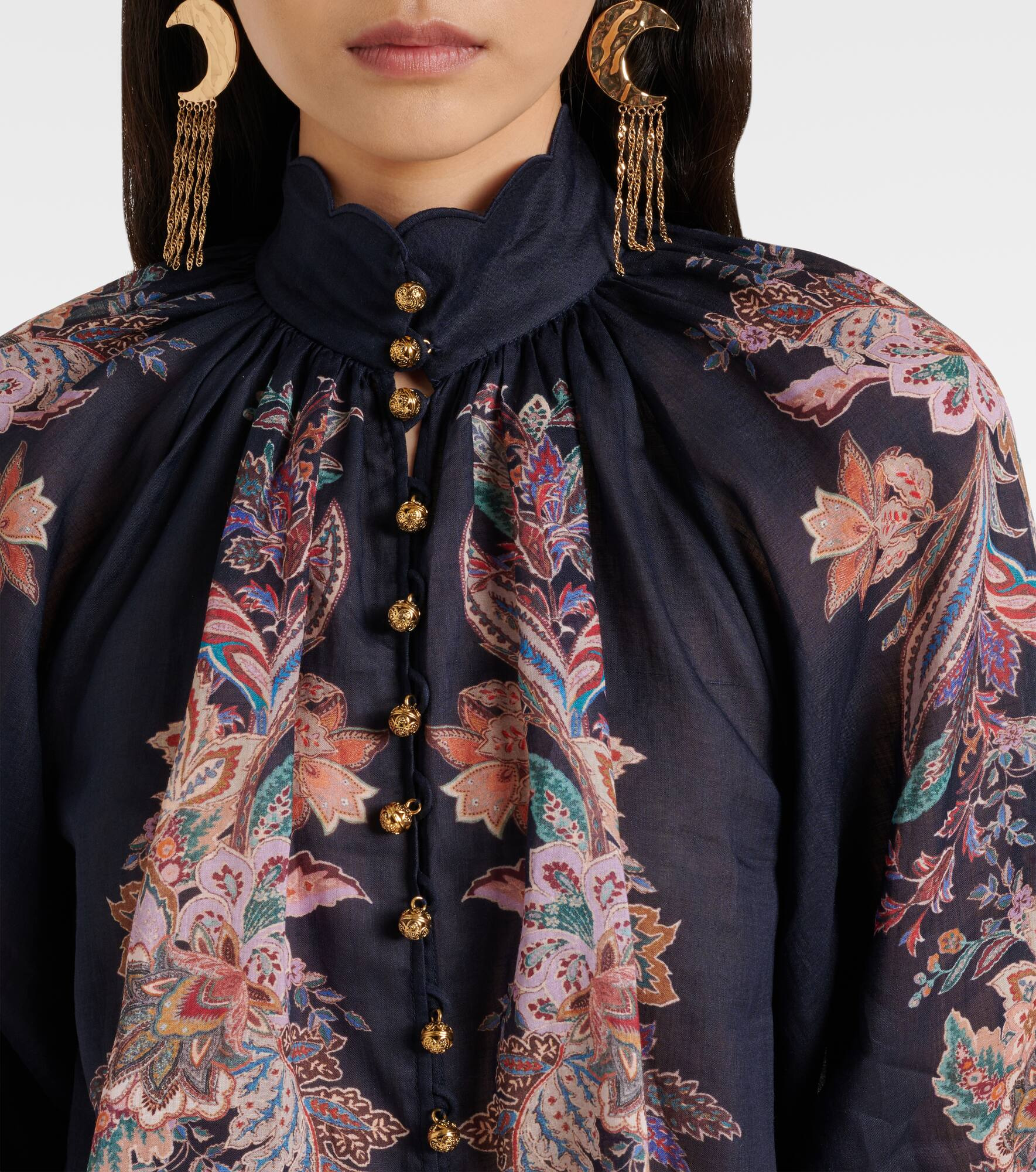 Rhiannon printed ramie blouse - 4