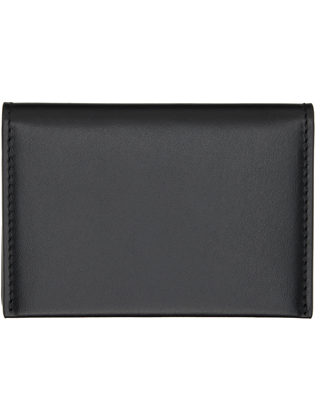 Black Folded Leather Card Holder - 2