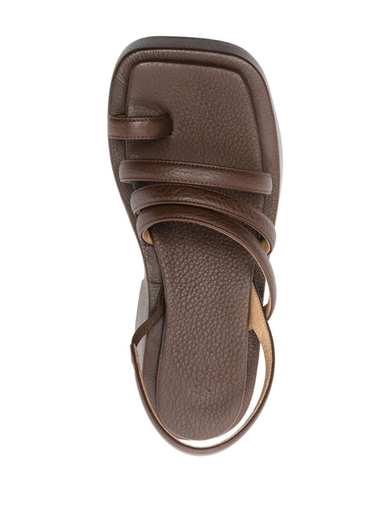sling-back leather sandals - 4