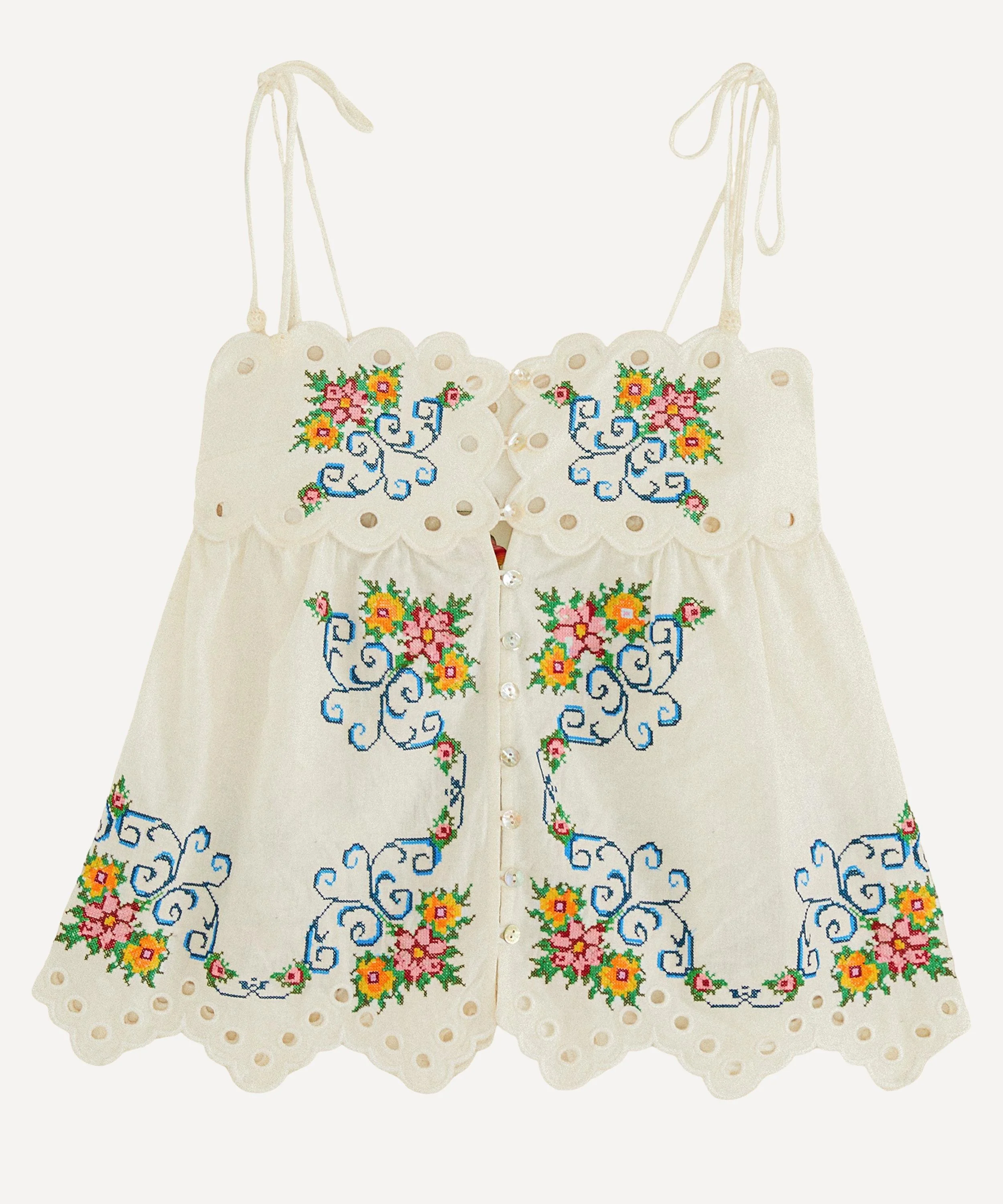 Off-White Grandmas Treasure Lacy Sleeveless Blouse - 1