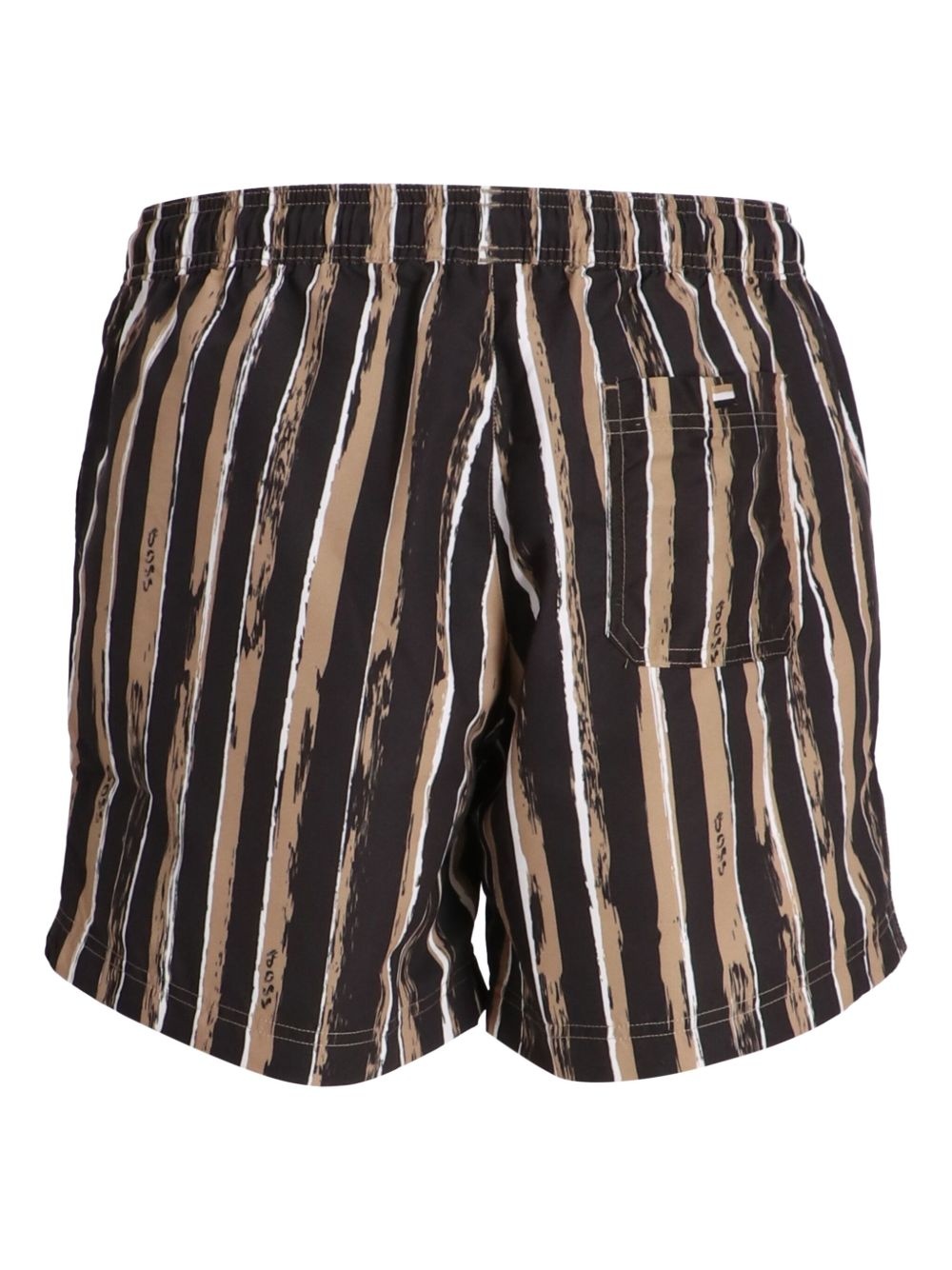 striped drawstring shorts - 2