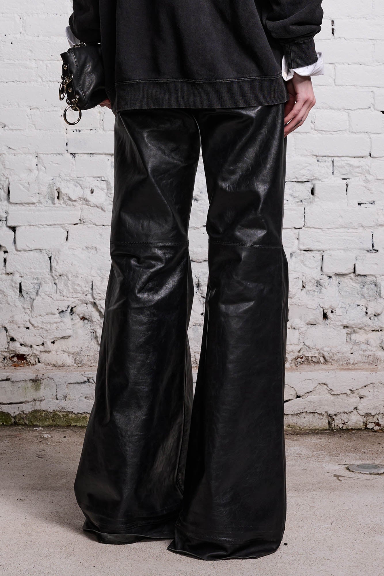 JANET LEATHER PANT - SHINY BLACK - 7