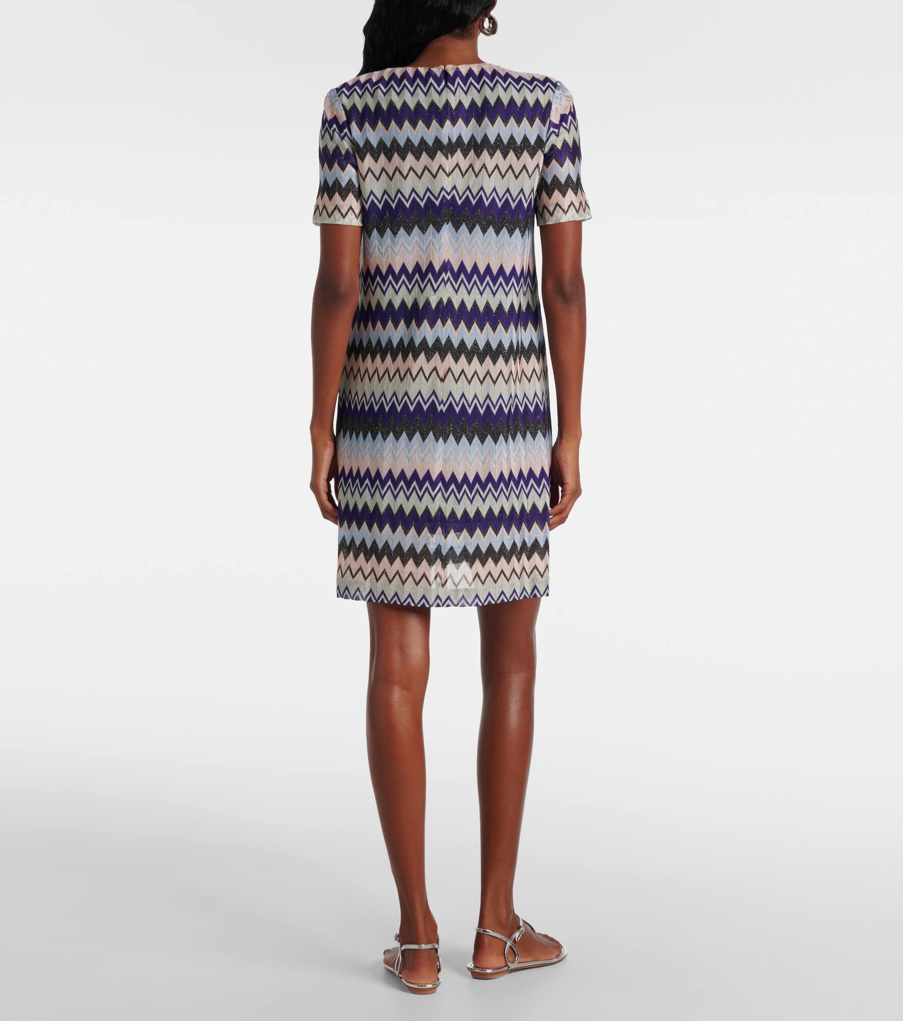 Zigzag lamé minidress - 3