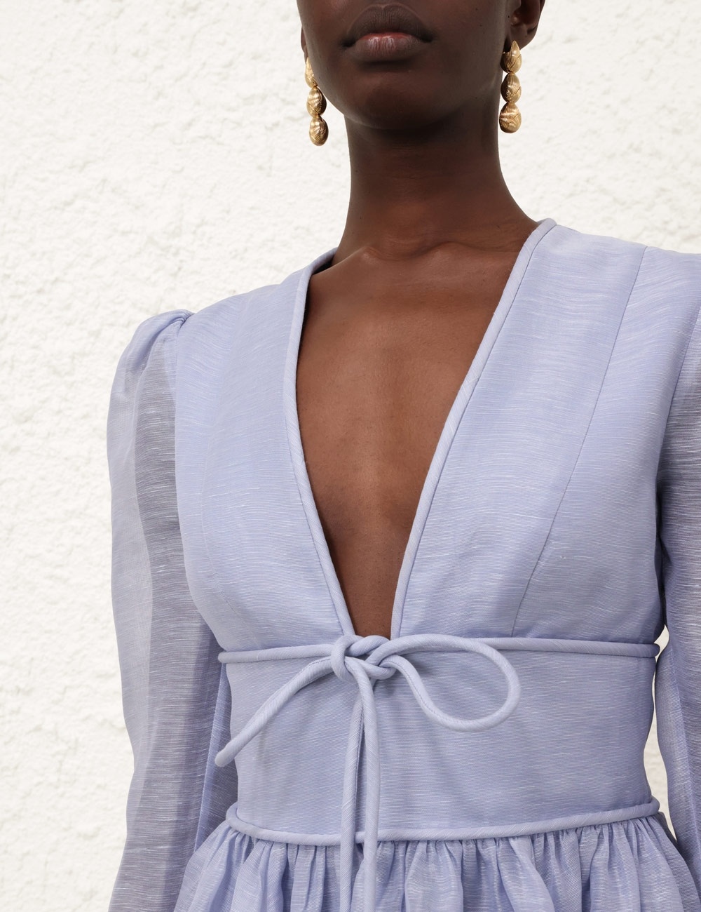 eden structured mini dress ZIMMERMANN - Eden Structured Mini Dress Dusty Blue