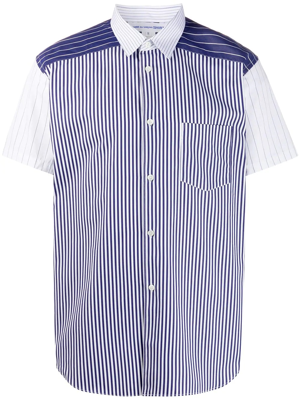 multi-stripe short sleeve shirt - 1