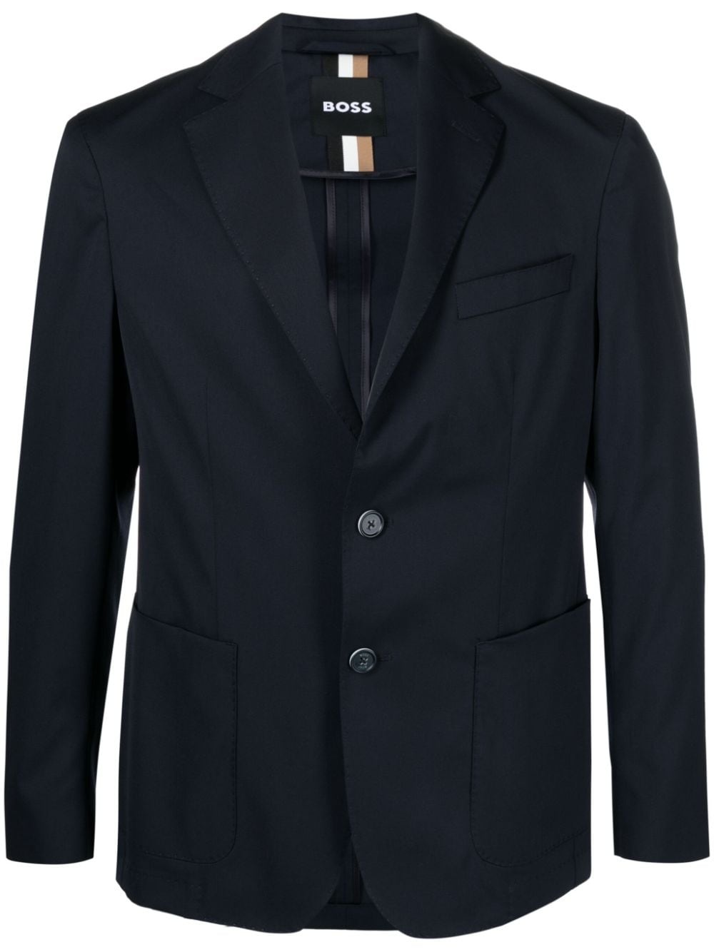 notched-lapels single-breasted blazer - 1