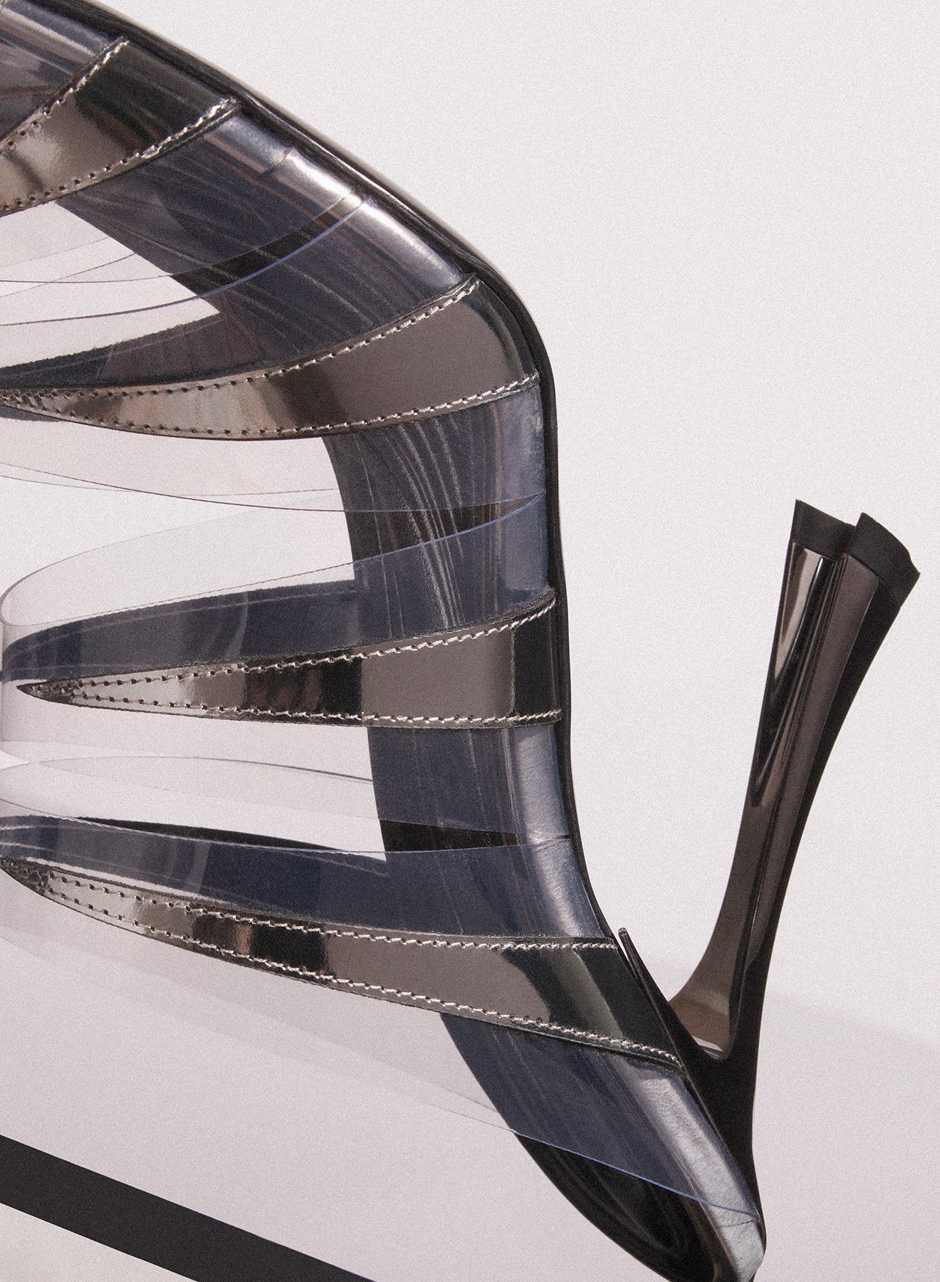 chrome leather fang 95 spike sandals - 4