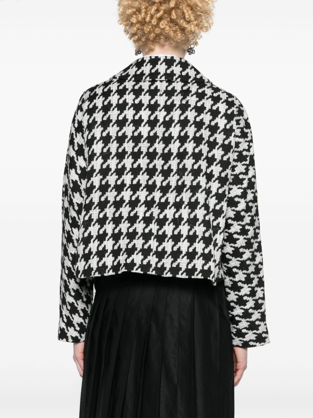 houndstooth-print jacket - 4