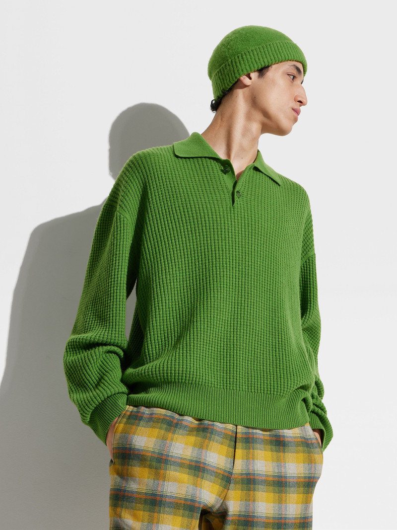 ZEGNA X THE ELDER STATESMAN OASI CASHMERE POLO SHIRT 5