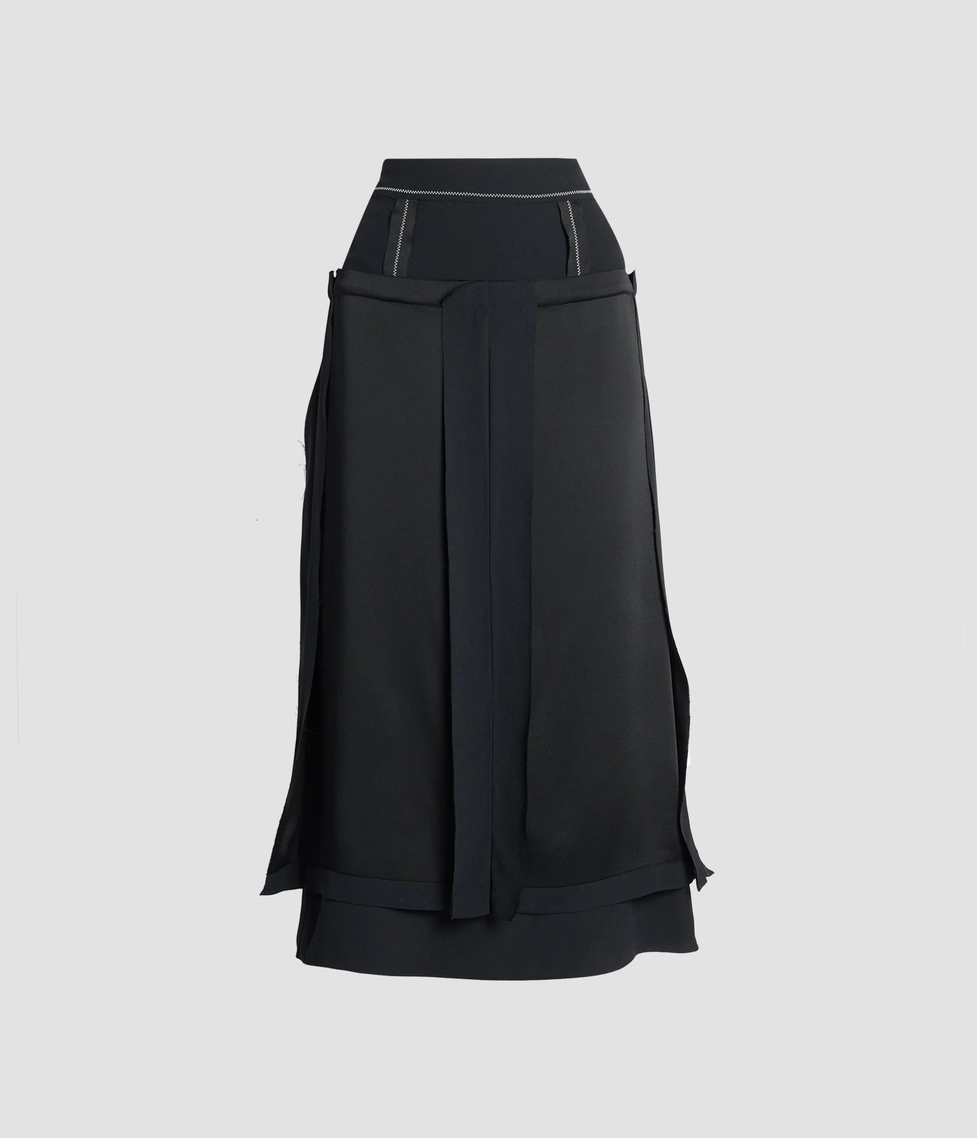 SATIN CADY MIDI SKIRT - 1