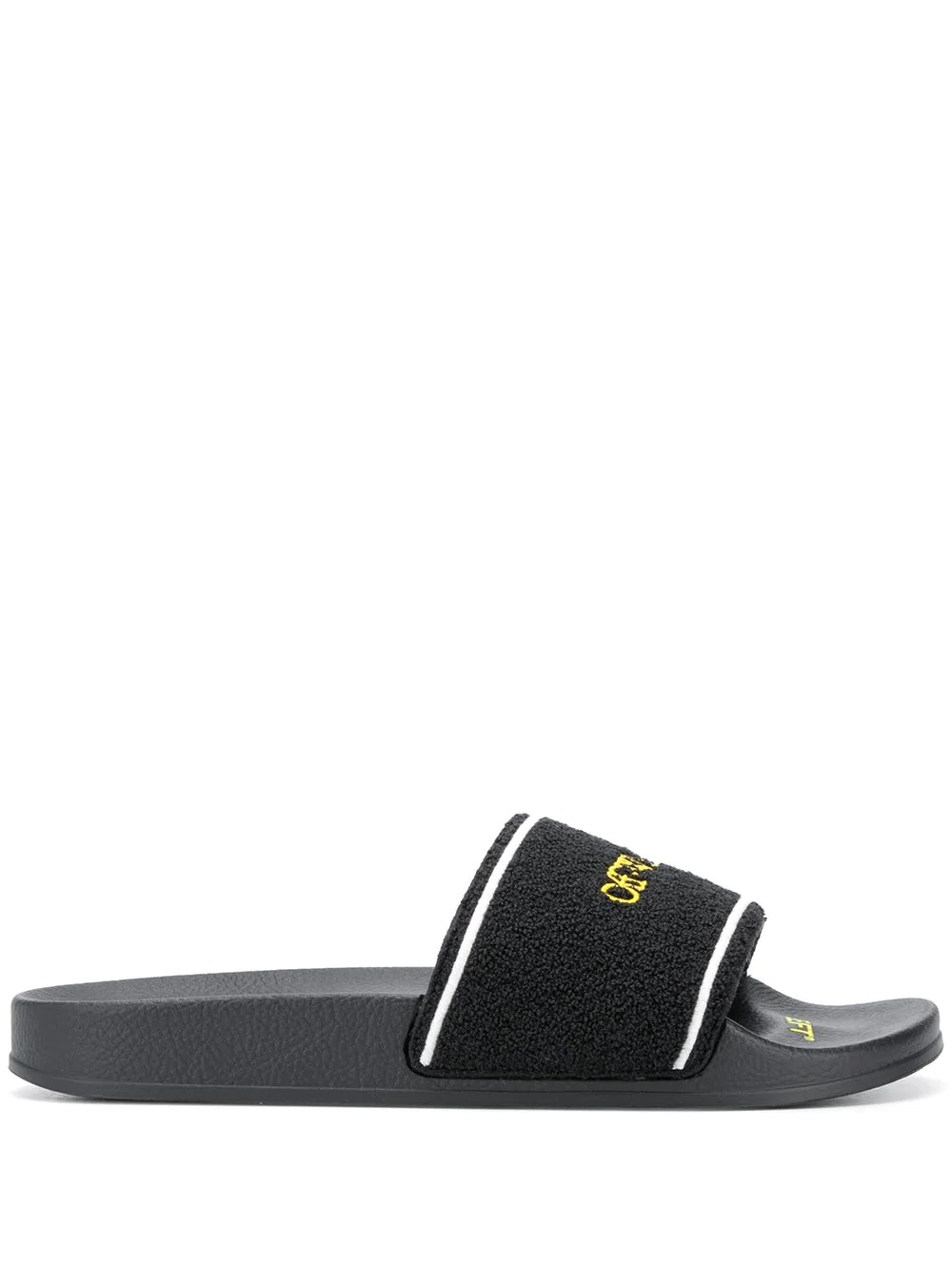 logo-print slide sandals - 1