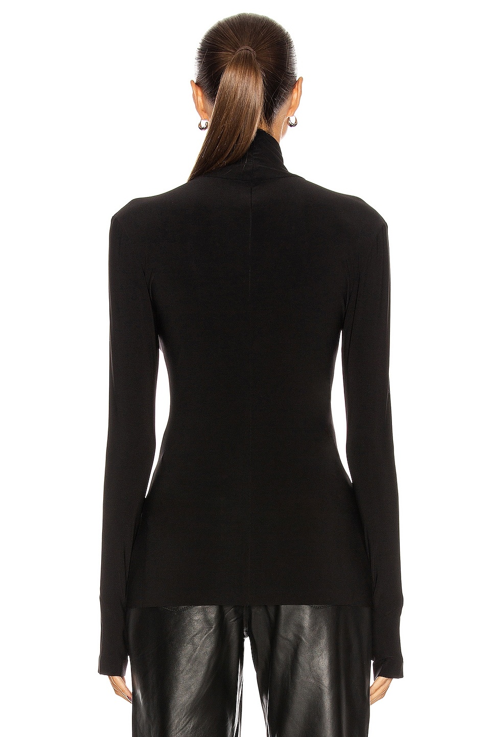 Slim Fit Long Sleeve Turtleneck Top - 3