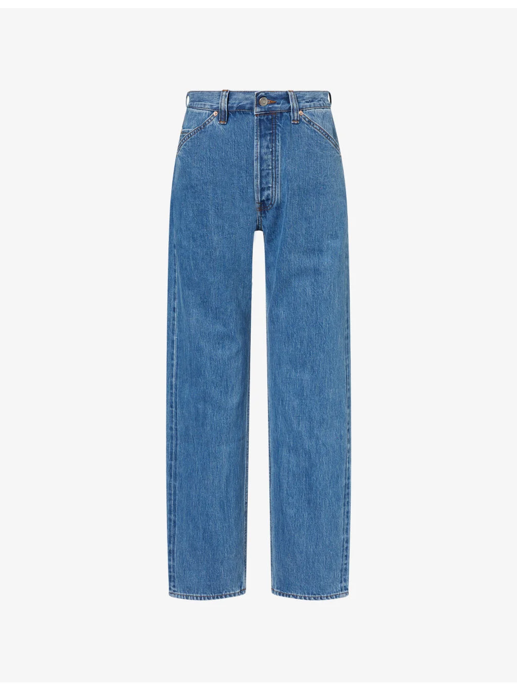 Wide-Leg Denim Jeans - 1