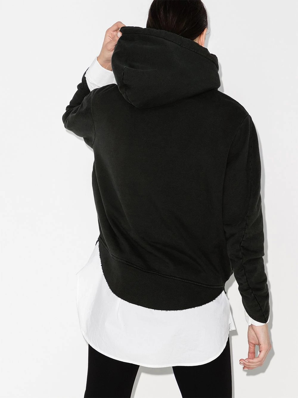 Numerical-logo rolled-sleeve hoodie - 3