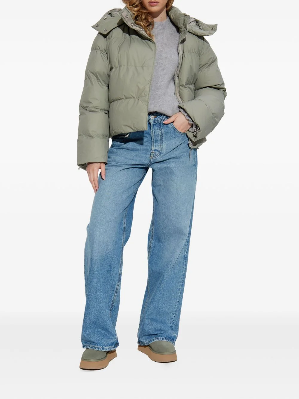 hooded puffer jacket - 1