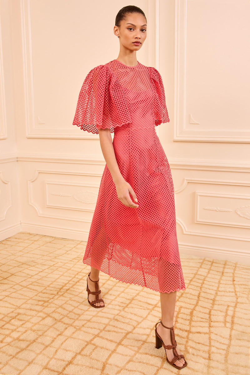 ULLA JOHNSON Gracelle Eyelet Cotton Dress outlook