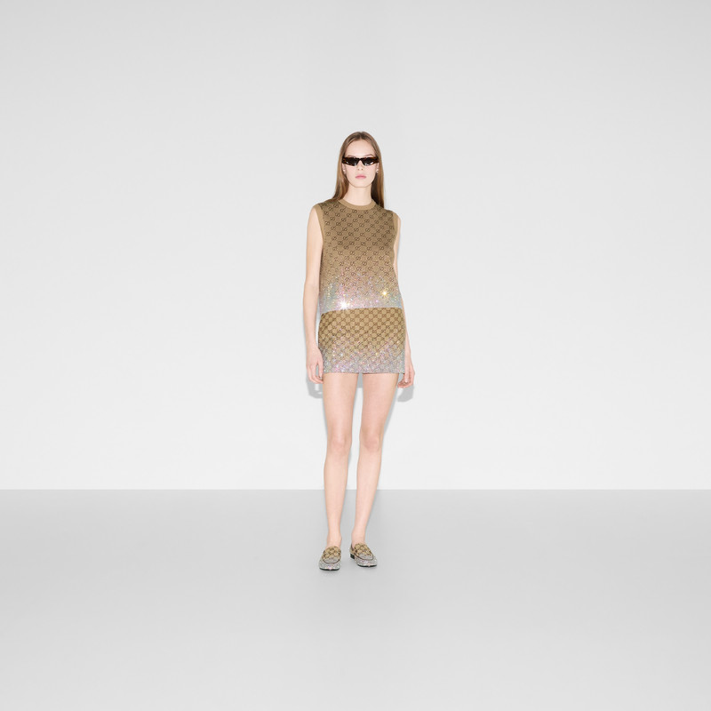 GUCCI Embroidered GG canvas mini skirt outlook