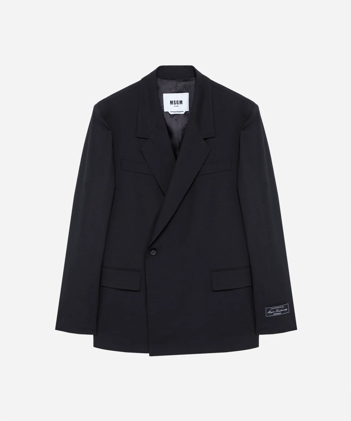 Double-breasted wool blend jacket - 1