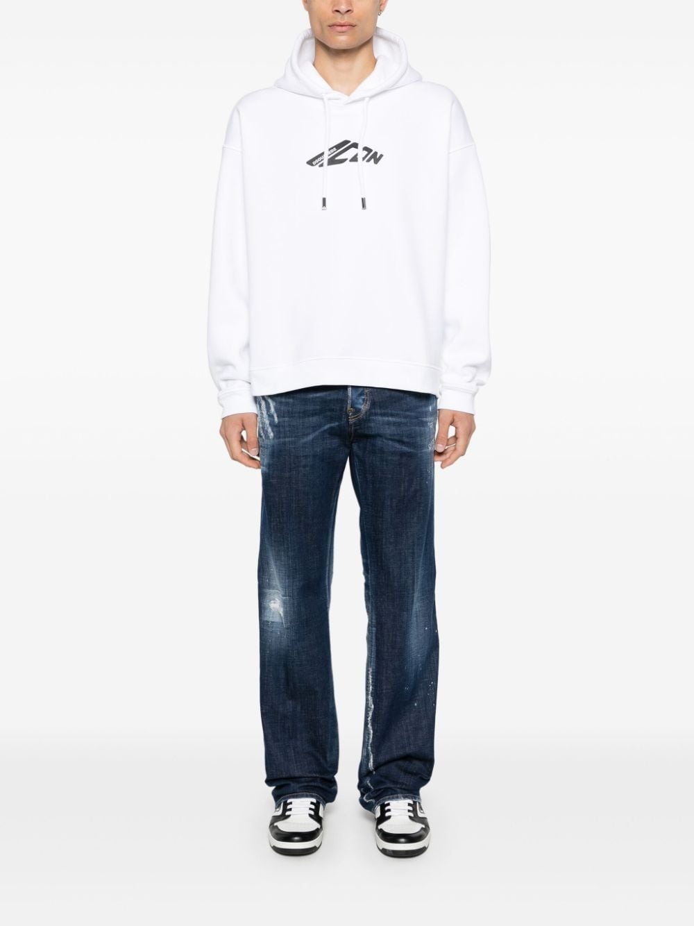 logo-print hoodie - 2