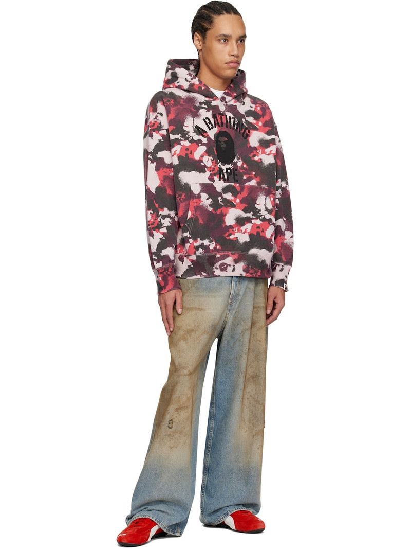A BATHING APE® Red Map Camo Hoodie outlook