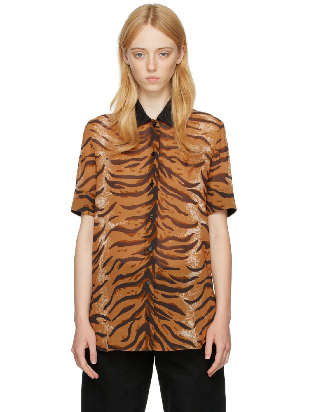 Orange Wool Shirt - 1