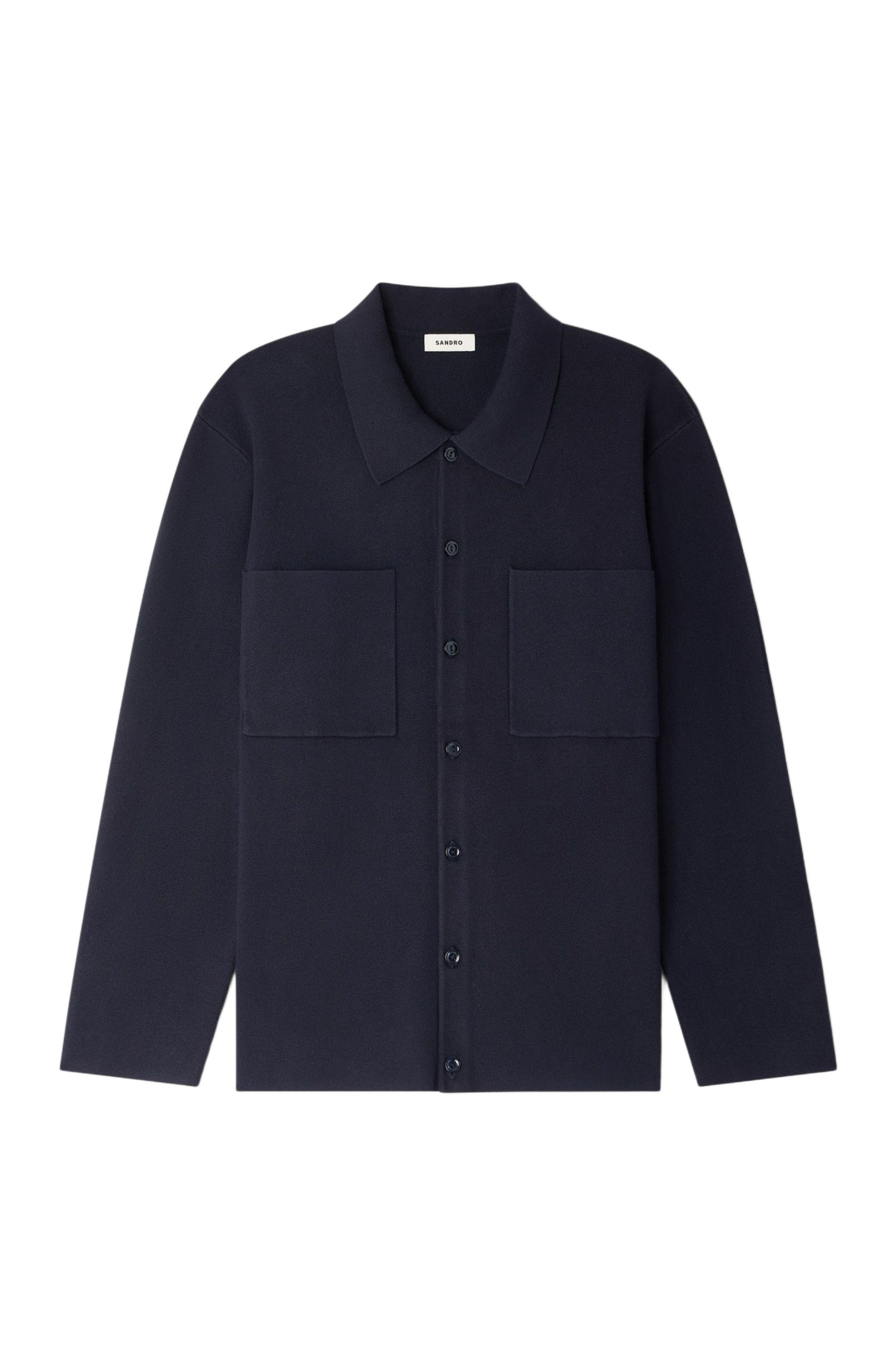 SANDRO Knit jacket in Navy Blue at Nordstrom - 5