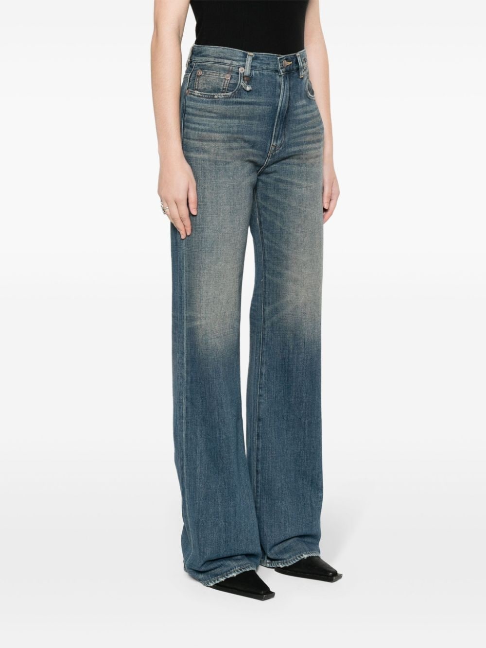 high-rise wide-leg jeans - 3