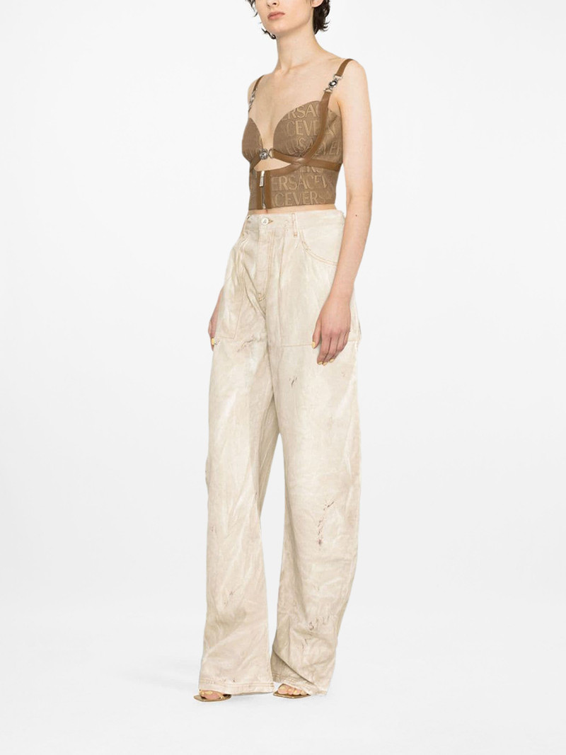 all-over logo print crop top 3