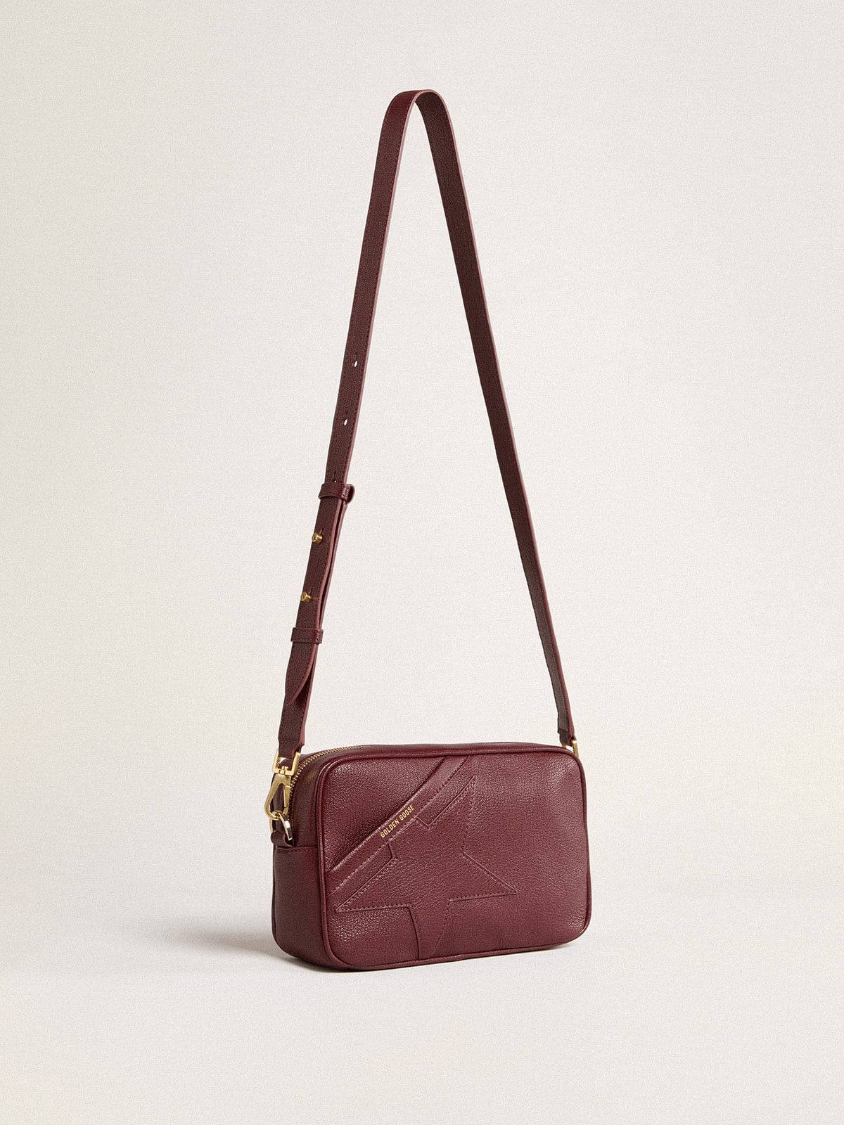 Star Bag in wine-red leather with tone-on-tone star - 3